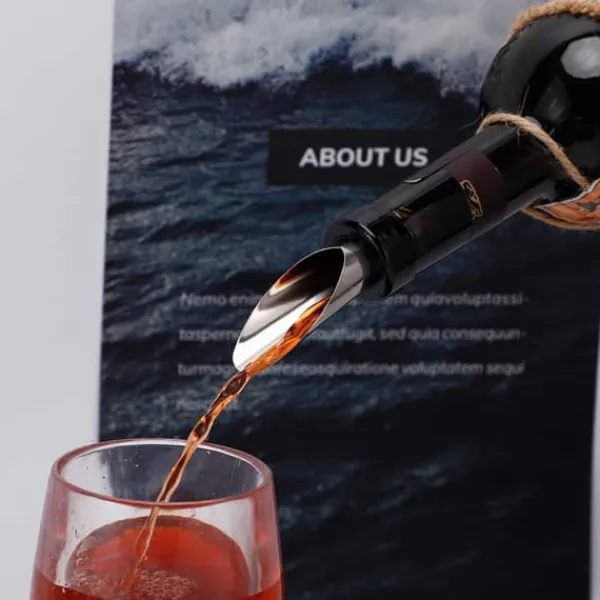 Vinluftere>Rustfrit stålvinner - Dekanteringsspip til vin