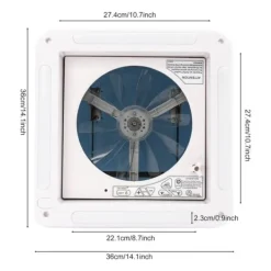 RV Ventilationsvifte, Fjernbetjent, Automatisk Registreringsteknologi,HVID Outlet