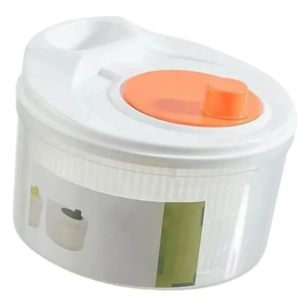 Salatslynger>Salatspinder Manuel salatspinder 3L stor kapacitet grøntsagsvaskemaskine tørretumbler afløbssi med skål og dørslag