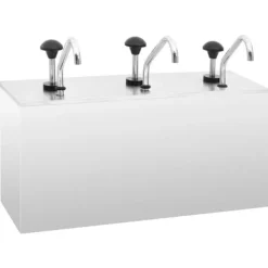 Saucedispenser 3 x 3,5 l i rustfrit stål | Farve: Sølv | Størrelse: 3 x 3,5 l Outlet