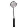 Sauceske Pizza Multipurpose Food Grade Rustfrit Stål Spredningsmåleske til køkkenmadlavning Sort 6 oz (Scoop uden huller) New