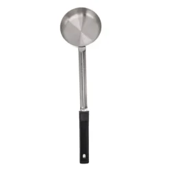 Sauceske Pizza Multipurpose Food Grade Rustfrit Stål Spredningsmåleske til køkkenmadlavning Sort 6 oz (Scoop uden huller) New