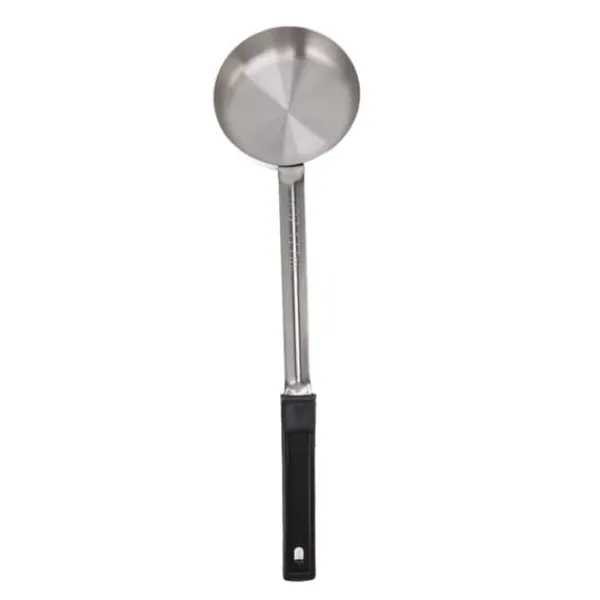 Sauceske Pizza Multipurpose Food Grade Rustfrit Stål Spredningsmåleske til køkkenmadlavning Sort 6 oz (Scoop uden huller) New