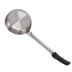 Sauceske Pizza Multipurpose Food Grade Rustfrit Stål Spredningsmåleske til køkkenmadlavning Sort 6 oz (Scoop uden huller) New