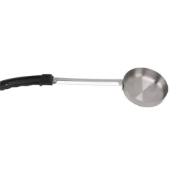 Sauceske Pizza Multipurpose Food Grade Rustfrit Stål Spredningsmåleske til køkkenmadlavning Sort 6 oz (Scoop uden huller) New