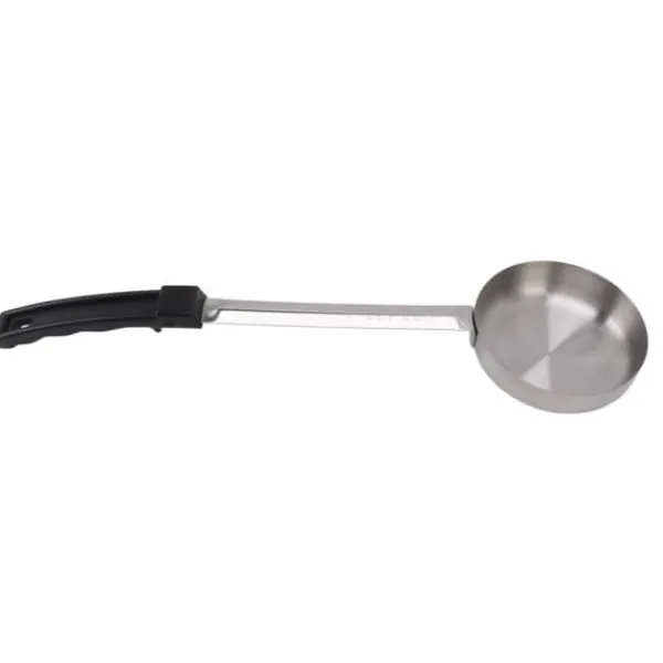 Sauceske Pizza Multipurpose Food Grade Rustfrit Stål Spredningsmåleske til køkkenmadlavning Sort 6 oz (Scoop uden huller) New