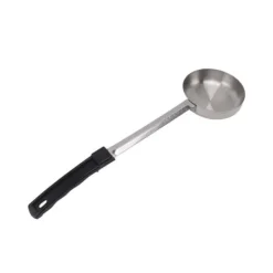 Sauceske Pizza Multipurpose Food Grade Rustfrit Stål Spredningsmåleske til køkkenmadlavning Sort 6 oz (Scoop uden huller) New