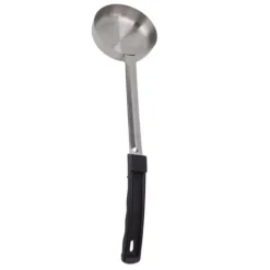 Sauceske Pizza Multipurpose Food Grade Rustfrit Stål Spredningsmåleske til køkkenmadlavning Sort 6 oz (Scoop uden huller) New
