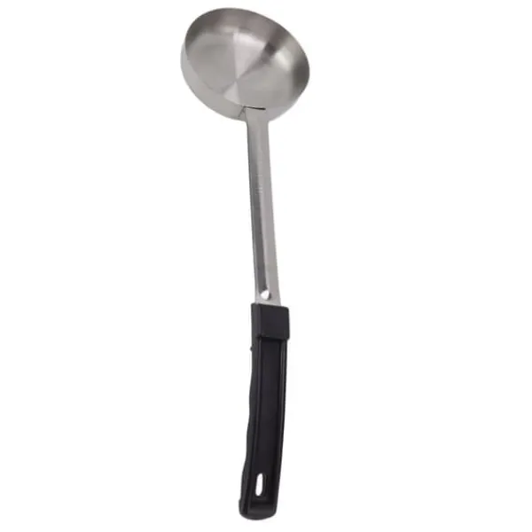 Sauceske Pizza Multipurpose Food Grade Rustfrit Stål Spredningsmåleske til køkkenmadlavning Sort 6 oz (Scoop uden huller) New