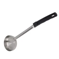 Sauceske Pizza Multipurpose Food Grade Rustfrit Stål Spredningsmåleske til køkkenmadlavning Sort 6 oz (Scoop uden huller) New