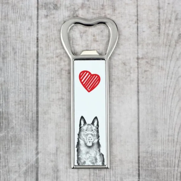 Schipperke - flaskeåbner med en hund, personlig køleskabsåbner, unik gave til en mand fra Art-Dog Outlet