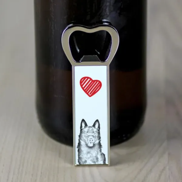 Schipperke - flaskeåbner med en hund, personlig køleskabsåbner, unik gave til en mand fra Art-Dog Outlet