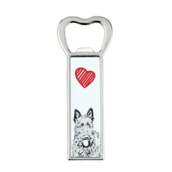 Cocktailshakers & Drinkudstyr>Scottish Terrier, Aberdeen Terrier - flaskeåbner med en hund, personlig køleskabsåbner, unik gave til en mand fra Art-Dog