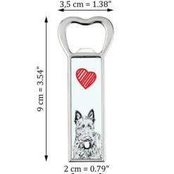 Cocktailshakers & Drinkudstyr>Scottish Terrier, Aberdeen Terrier - flaskeåbner med en hund, personlig køleskabsåbner, unik gave til en mand fra Art-Dog