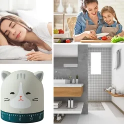 Sød Kat Timer Køkken 60 Minutters Timer 360 Graders Roterende Timer til Bagning og Kogning Hot