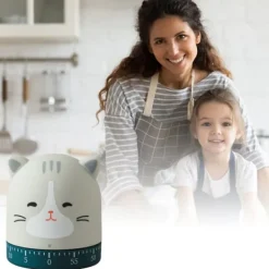 Sød Kat Timer Køkken 60 Minutters Timer 360 Graders Roterende Timer til Bagning og Kogning Hot