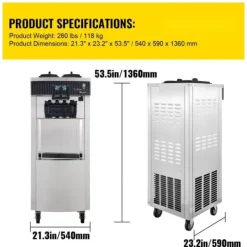 Sødmaskine til stående kommerciel is, 220V rustfri stål med æggeform. Perfekt til dufte af lækker softice! Outlet