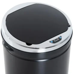 Sensor affaldsspand 42L, automatisk med låg, rustfri, til badeværelse, kontor, køkken, sort Clearance