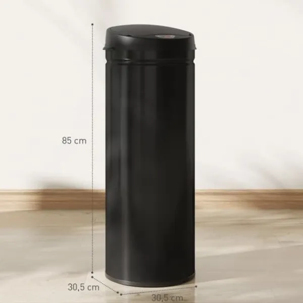 Sensor-skraldespand 50 L med soft close, rustfrit stål, hygiejnisk køkken Discount