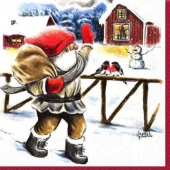 Papirservietter>Servetter Tomte på gård 20-pack Gullers