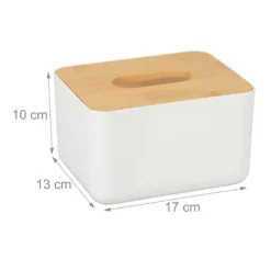 Servietboks, 10x17x13 cm, Hvid