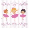 Papirservietter>Servietter 20 stk. ballerina. Size-Standard