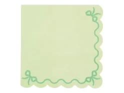 Papirservietter>Servietter med flæser, 33x33 cm, grønne (1 pakke / 12 stk.)