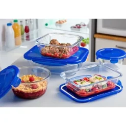 Set med 7 förvaringsbehållare - PYREX - Cook & Go - Glas - Lufttätt lock Discount