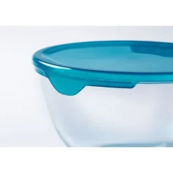 Set med 5 skålar med lock - PYREX - 1x 0,5L + 2x 1L + 2x 2L Clearance