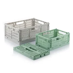 Set of 3 Foldable and Stackable Organiser Boxes Boxtor InnovaGoods New
