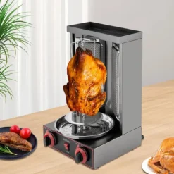 Shawarma Gyros Döner Grill - CG-25 Lodret Rotisserie - 3000 W - 220 V - 2 Varmeelementer - Kapacitet 12 kg Online
