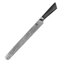 Køkkenknive>Shiori 撓 Niku Nagai - kebab- og skinkekniv lavet af damaskstål