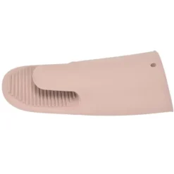 Silikon Värmeisoleringshandskar Förtjockade Anti-Slip Ugnsvantar Handskar för mikrovågsgrillNordic Pink