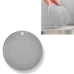 Silikone bordplademåtter Varmeisolering Runde Grydeholdere Anti Slip til Køkken Spisebord Bordplader Hot