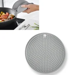 Silikone bordplademåtter Varmeisolering Runde Grydeholdere Anti Slip til Køkken Spisebord Bordplader Hot