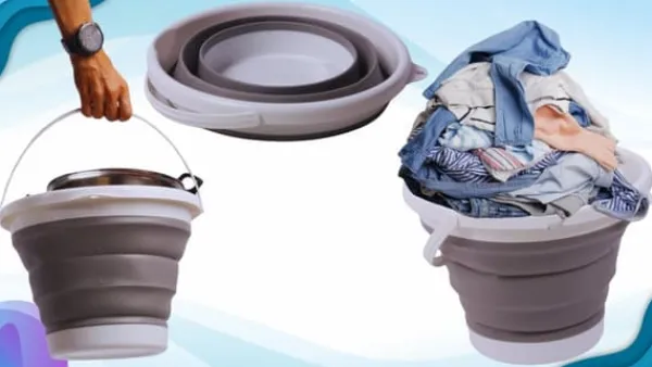 Rengøringsudstyr>Silikone foldbar spand 10l