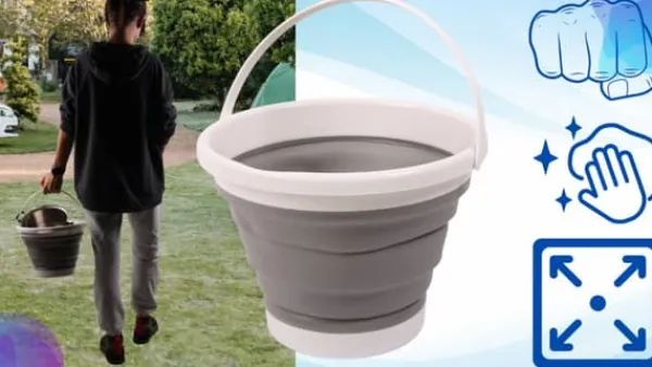 Rengøringsudstyr>Silikone foldbar spand 10l