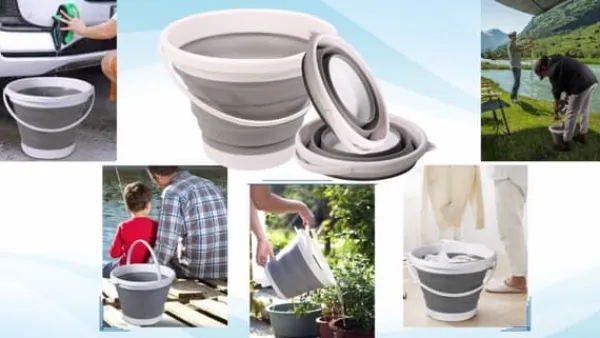 Rengøringsudstyr>Silikone foldbar spand 10l