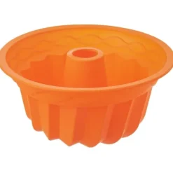 Udstikkere>Silikone kageform med skorsten, orange, SILLINIE, 23,5 cm