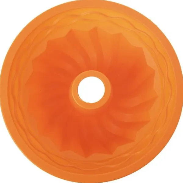 Udstikkere>Silikone kageform med skorsten, orange, SILLINIE, 23,5 cm