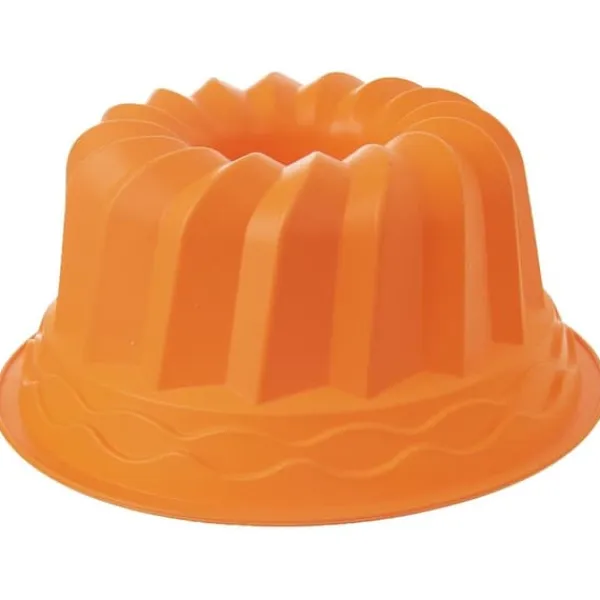Udstikkere>Silikone kageform med skorsten, orange, SILLINIE, 23,5 cm