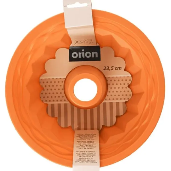 Udstikkere>Silikone kageform med skorsten, orange, SILLINIE, 23,5 cm
