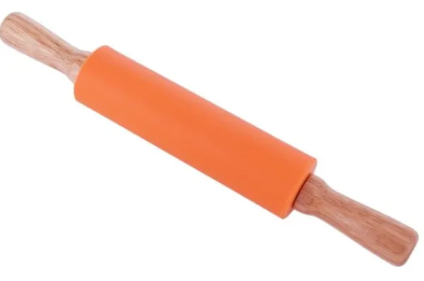Kageruller>Silikone kagerulle til dej, non-stick, ORANGE, 38 cm