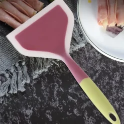 Stegepaletter>Silikone spatel - Bred non-stick spatel til kage, bøf, pizza - grøn