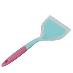 Silikone Spatel Non-Stick Skridsikker Silikone Madlavningsspatel til Tamagoyaki Pizza Steak (Himmelblå Pink Håndtag) Outlet