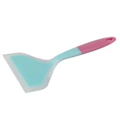 Silikone Spatel Non-Stick Skridsikker Silikone Madlavningsspatel til Tamagoyaki Pizza Steak (Himmelblå Pink Håndtag) Outlet
