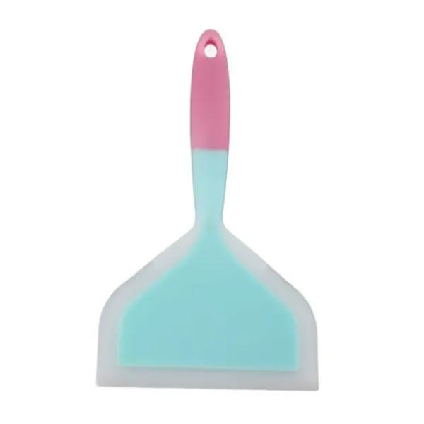 Silikone Spatel Non-Stick Skridsikker Silikone Madlavningsspatel til Tamagoyaki Pizza Steak (Himmelblå Pink Håndtag) Outlet
