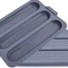 Silikoneform til bagning af baguetter, boller, perforeret, 3 slidser Clearance