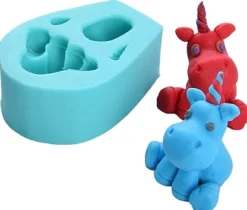 Udstyr Til Kagedekoration>Silikoneform til sukkerpasta 3D ENHJØRNING