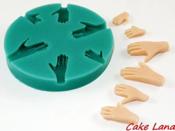 Silikoneform til sukkerpasta SMÅ HÆNDER HÆNDER Sale